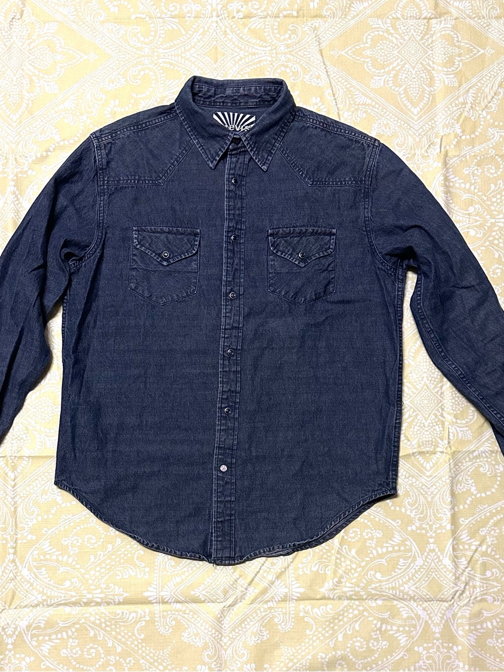 Levi's Indigo Blue Denim Western Button-Down Shirt